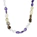 Necklace With 3.50ctw Precious Stones - Genuine Amethysts, Quartz and Topazes Made of 925 Sterling silver. Total item weight 71.0g Length 21in