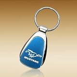 Ford Mustang Blue Tear Drop Key Chain
