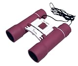 10x25 Funoculars Compact Binoculars in Dusty Rose Red