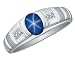 Men's Star Sapphire Ring with Diamonds in White Gold