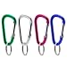 Set of Four 50mm Aluminum Carabiner Snap Hooks with Key Ring