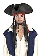 Deluxe Adult Jack Sparrow Hat with Braids - Adult Std.