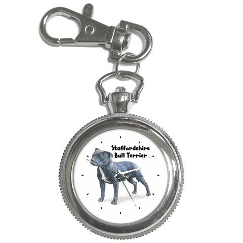 Staffordshire Bull Terrier Key Chain Pocket Watch