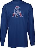 New England Patriots -Blue- Classic NFL Throwback Logo Long Sleeve T-Shirt
