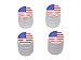 USA American Flag - United States Tire Rim Valve Stem Caps - White Sales