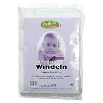 Odenwälder - Doppel-Mullwindeln 3er Pack uni weiss 80 x 80 cm