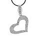 Pugster Sterling Silver Open Cz Heart Pendants Jewelry Fashion Necklaces