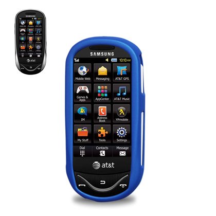 Fashionable Perfect Fit Hard Protector Skin Cover Cell Phone Case for Samsung Sunburst A697 AT&T - Navy