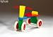 Holz-Sitz-Roller, mit 4 Gummi R�dern, fabig, Fr�r Plaho