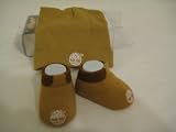 Timberland Baby Hat Sock Booties Beanie 0-3 Camel New