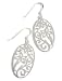 IppieSterling Silver Oval Filigree Earrings