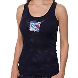 NCAA New York Rangers Ladies Navy Blue Epic Burnout Sleep Tank Top (Large)