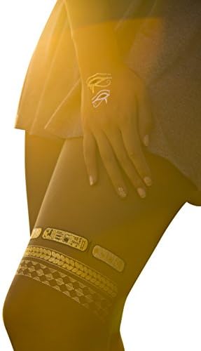 Tattoo Gold Silver Black Metallic Temporary Egyptian Jewelry Tattoo (One Sheet).