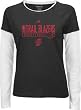 Portland Trail Blazers -Women's- Black Chest Pass Long Sleeve Layered Tissue Tee