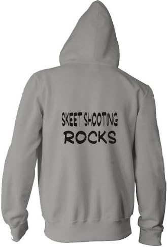 Skeet Shooting Rocks Adult Zippered Jacket ASH GREY LARGE [Apparel]