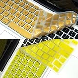 Bluecell 2 Pack Gold/Yellow Color Keyboard Cover for Apple Macbook Pro 13