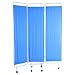 3B Scientific W15064 Light Blue Carbon Steel Frame Privacy Screen, 69" Length x 79" Height