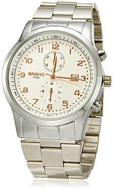 Men's Calendar Round Dial Alloy Band Quartz Analog Wrist Watch