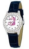 Disney Women's D1499S009 Queen Collection Cheshire Cat Blue Leather Strap Watch