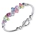 Made with Swarovski Elements� Multicolor Crystal Bracelet in.925 Sterling Silver with Toggle Clasp 7.5"