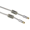 Hama Antennen-Kabel (Koax-Stecker - Koax-Kupplung) 4fach geschirmt 1,5 m