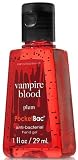 Bath & Body Works Plum Vampire Blood PocketBac Deep Cleansing Anti-Bacterial Hand Gel 1 oz (29 ml) - Glow in the Dark Label