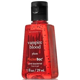 Bath & Body Works Plum Vampire Blood PocketBac Deep Cleansing Anti-Bacterial Hand Gel 1 oz (29 ml) - Glow in the Dark Label