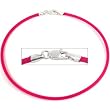 Rubber Cord Anklet Pink 9"