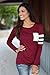 WILLTOO 2015 Womens Long Sleeve Round Neck Splice Shirt Blouse Tops (US Size:4, Red)