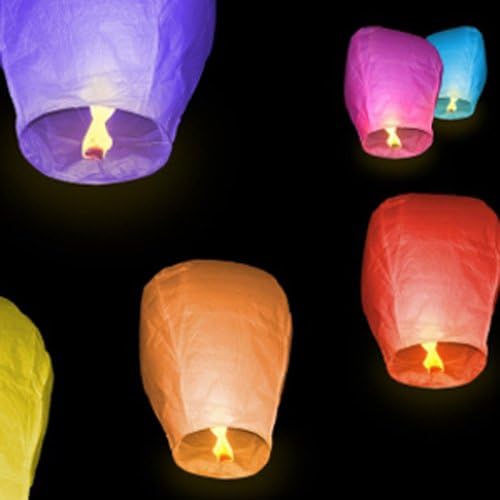 LumaBase Party Event Festive Lighting Sky Lanterns Pink 4ct