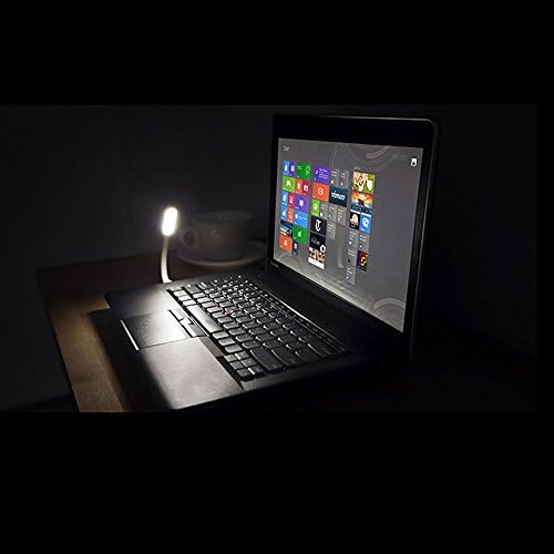 Superproducts Portable 1.2W Flexible Mini USB Lamp Light For Laptops&Notebooks Work with Powerbank for Camping& Reading (White)
