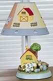 Kids Line Barnyard Bedside Lamp, Base & Shade