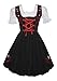 Edelweiss Creek Authentic German Dirndl Dress for Women - Short 3-Piece Bavarian Oktoberfest Outfit Black