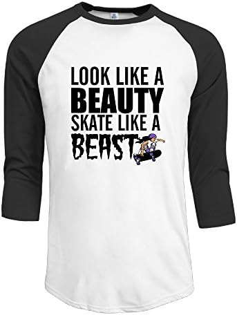 Man's Comfortable Skate Like A Beast O-neck Baseball Tees