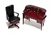 Mahogany Desk & Chair Set 1 Scale Miniature Dollhouse Furniture