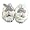Padders Inc - Infant and Toddler Girls Bunny Slippers, White, Grey (Size S)
