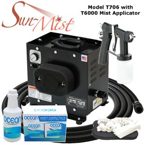 Apollo Sun-Mist T706 Sunless Spray Tanning System with the T6000 Plastic Body Mist Applicator with a Pint of 8.5% DHA Solution with Medium Bronzer, 4 Solution Variety Pack (1 Pint Total) and Accessories Kit Apollo Sun-Mist T706 Sunless Spray Tanning System with the T6000 Plastic Body Mist Applicator with a Pint of 8.5% DHA Solution with Medium Bronzer, 4 Solution Variety Pack (1 Pint Total) and Accessories Kit