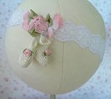 41bAs%2Bpc9dL. SL160  Baby Booties ~ Lace Crochet/White/Pink Reviews