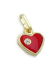 Schmuck-Juweliere pendant, heart, red laquered, 9K GOLD
