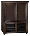 Savannah Pocket Door Armoire in Mocha Cherry Finish By Bush Furniture