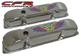 1958-88 Mopar Big Block 383-426-440 Steel Wedge Valve Covers - 3 Color V8 Logo