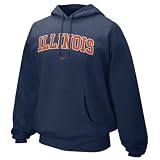 Nike Illinois Fighting Illini Navy Blue Arch Lettering Hoody Sweatshirt