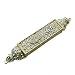 Hamsa Mezuzah Case Holder Swarovski Crystals! 1 Diamond-like, Bejeweled Chamsa 4 White Pewter Vintage Classic Kabbalah Kaballah Case