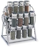 Chrome Ferris Wheel Spice Rack with 20 Spices