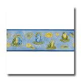 Frogs on Lily Pad Froggy Prepasted Wall Border
