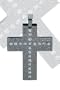 Large Silver Bling Bling Cross Pendant