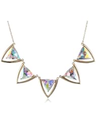 Kensie "Ice Ice Baby" Gold-Plated Triangle Collar Necklace, 18"