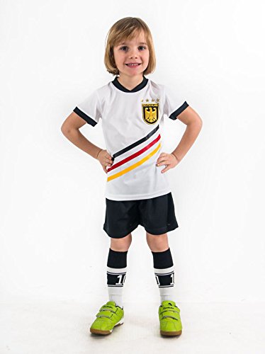 Fußball Trikotset Trikot Kinder 4 Sterne Deutschland WUNSCHNAME Nummer Geschenk Größe 98-170 T-Shirt Weltmeister 2014 Fanartikel EM 2016 (104)