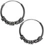 14mm Bali Hoop Earrings Sterling Silver