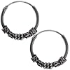14mm Bali Hoop Earrings Sterling Silver